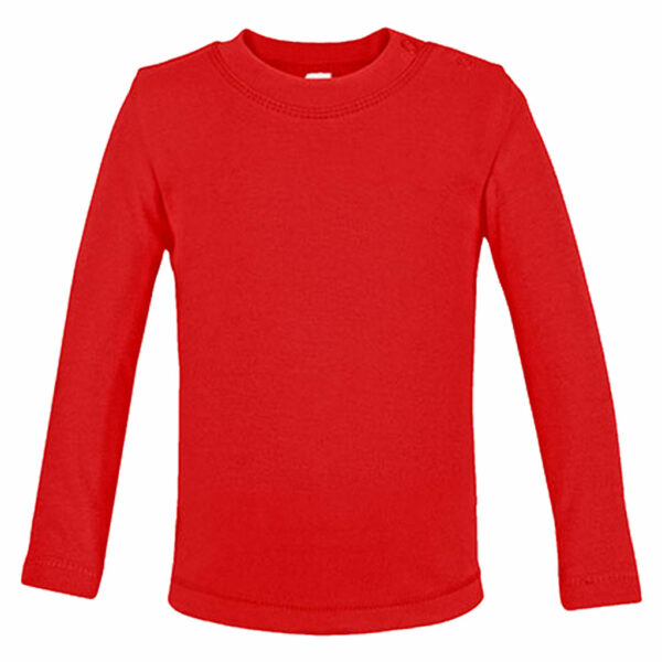 BabyT Shirt langarm Bio Baumwolle X955 Baby T Shirt langarm Bio Baumwolle red